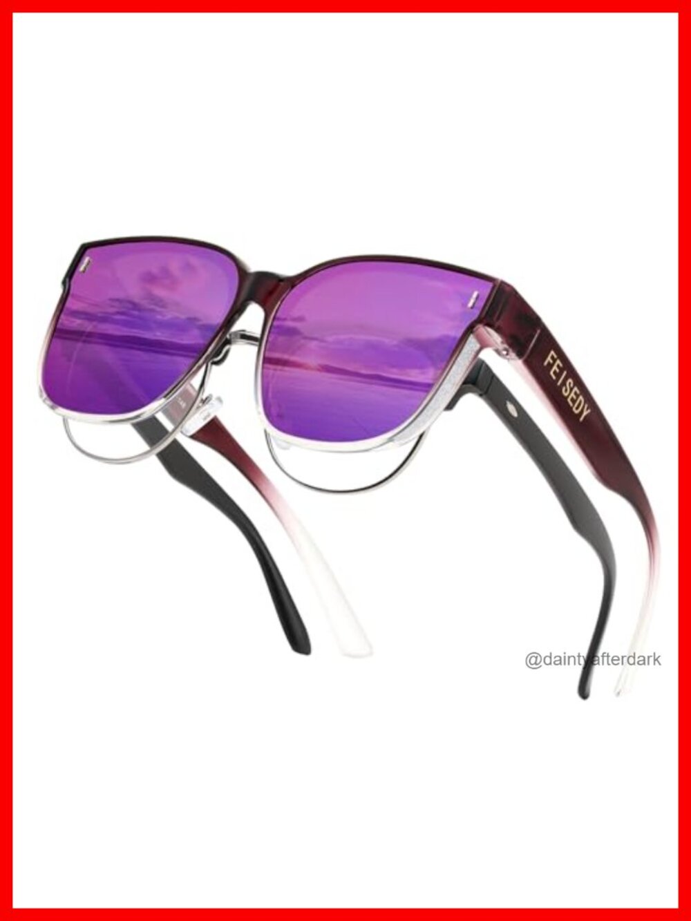 Square Oversized Fit Over Glasses Polarized UV400 Sunglasses